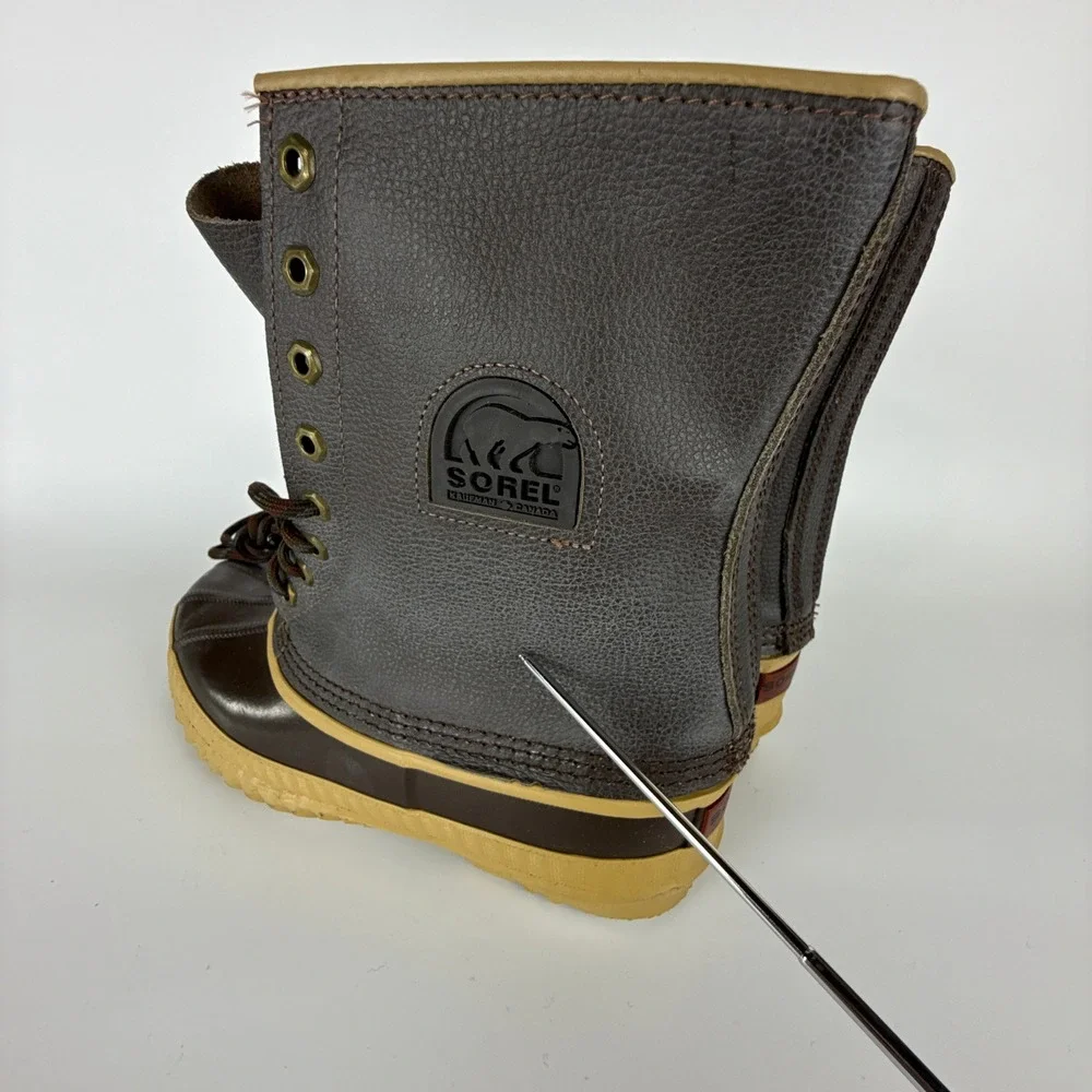 Vintage Sorel Caribou Winter Snow Boots Mens‎ 7 Arctic Pac Chocolate  Canada New
